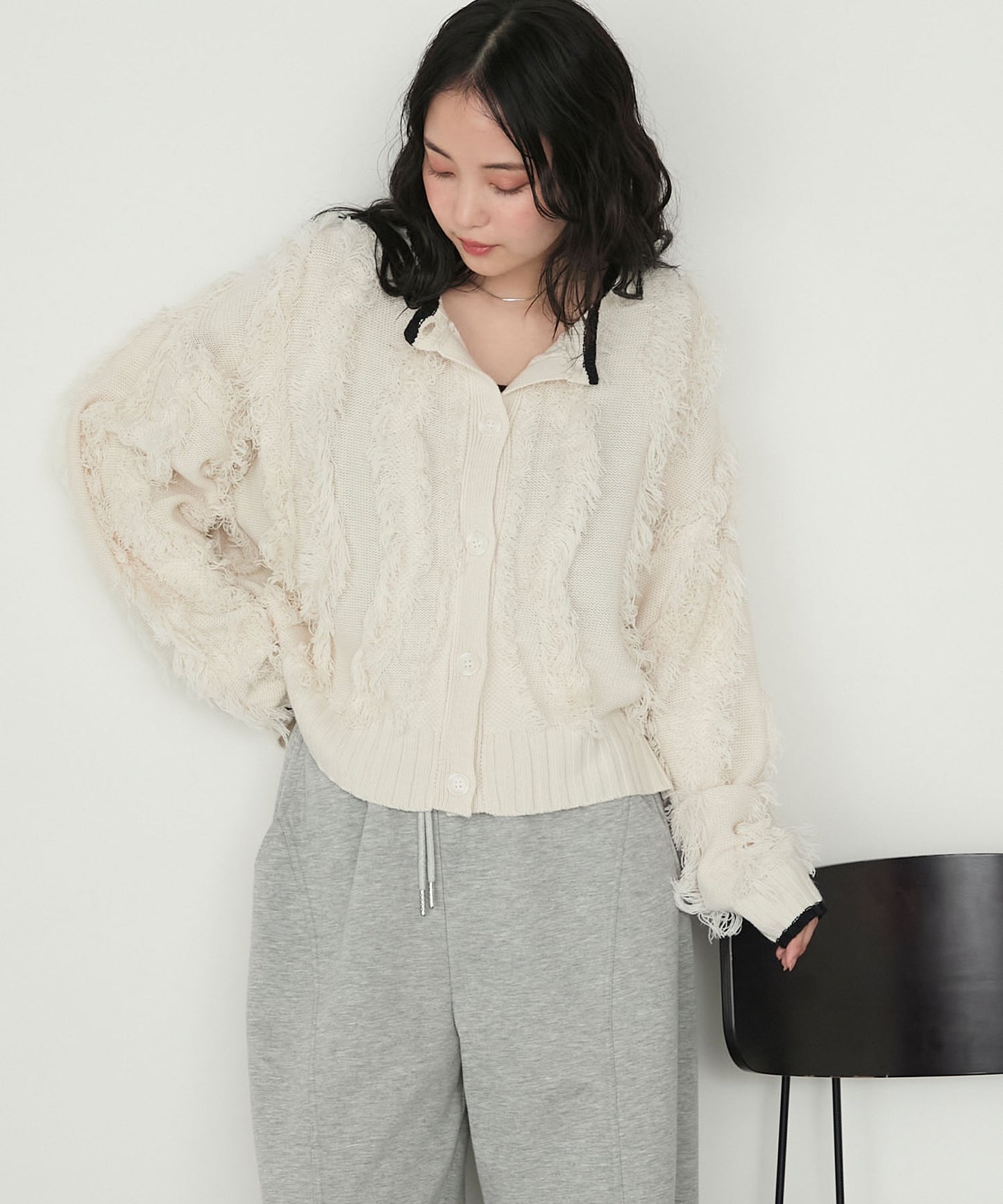 現貨 Frilled Knit Cardigan