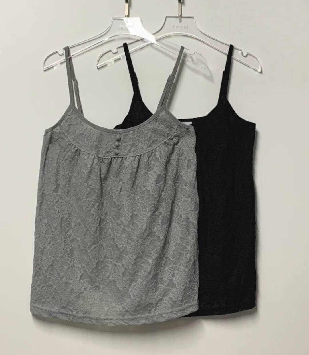 現貨🩶Lace Cami #Grey / 柔軟暗紋🩶