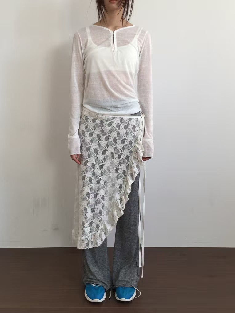 Lace Scarf Layer / 超高質ruffle邊lace💖必買！