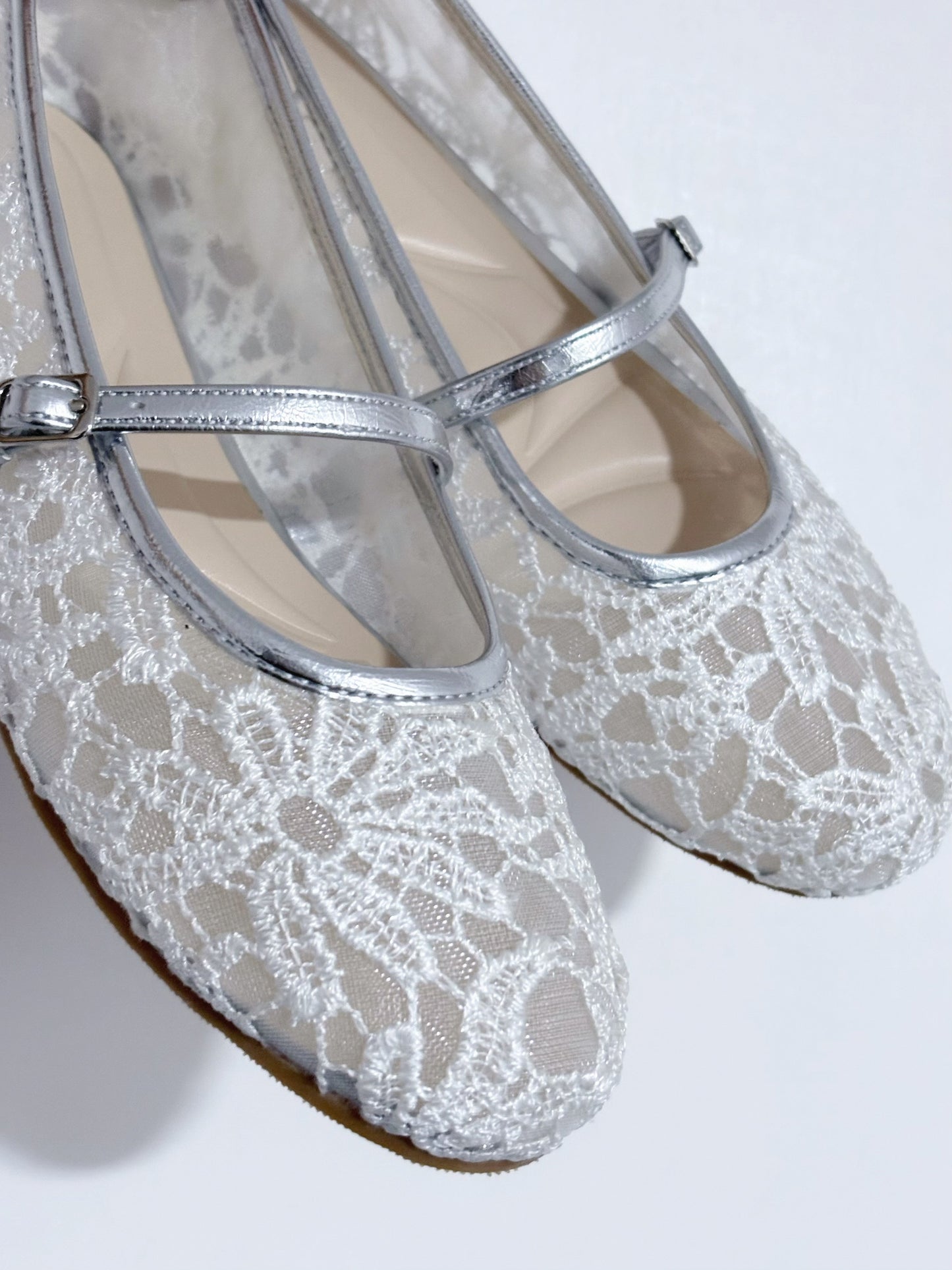 Lace Mesh Mary Jane Flats / 夏天襯裙仔必備🦢🪽