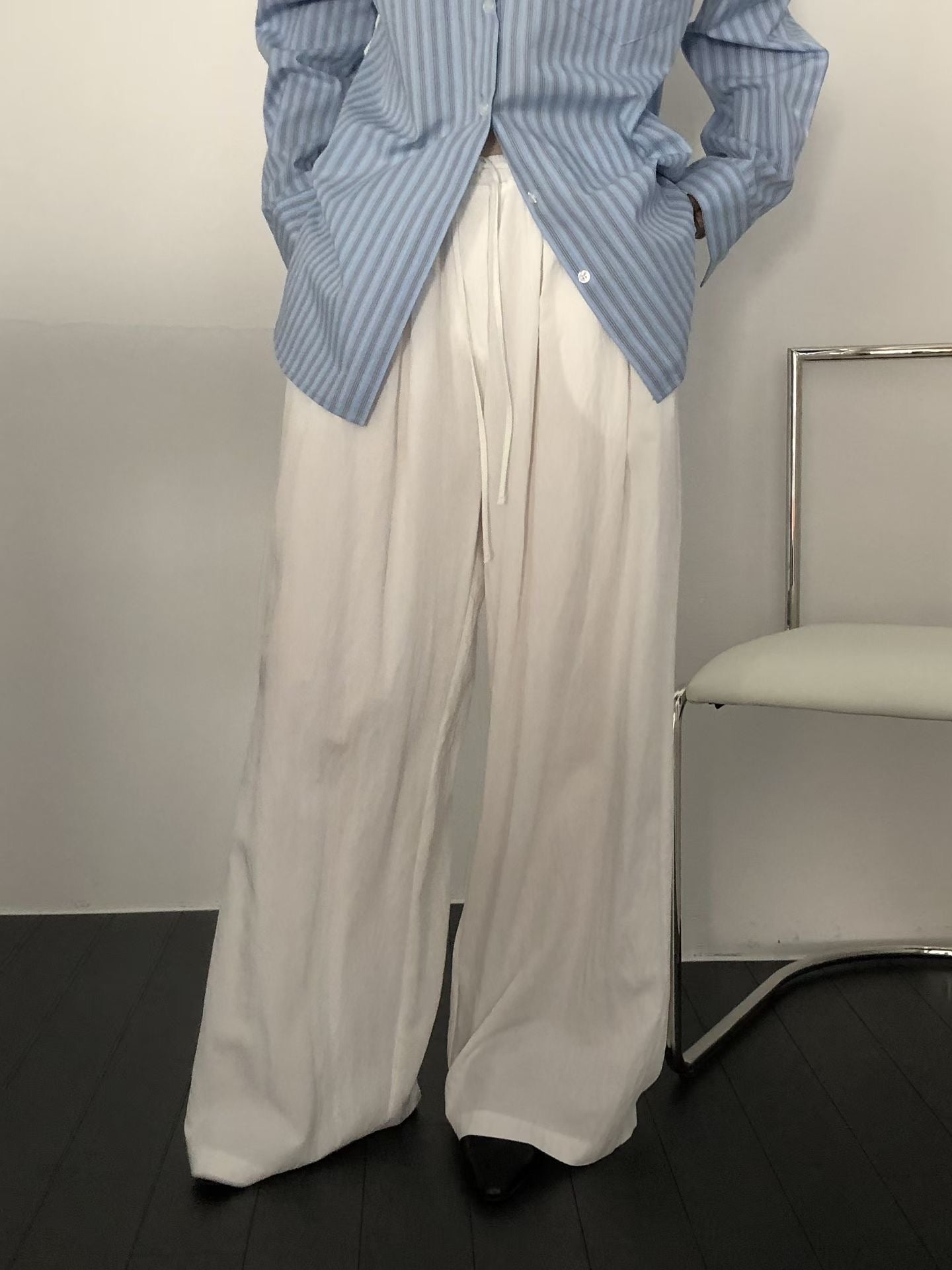 Cracked Wide Slacks / 大推清爽卡其綠🍐🍀