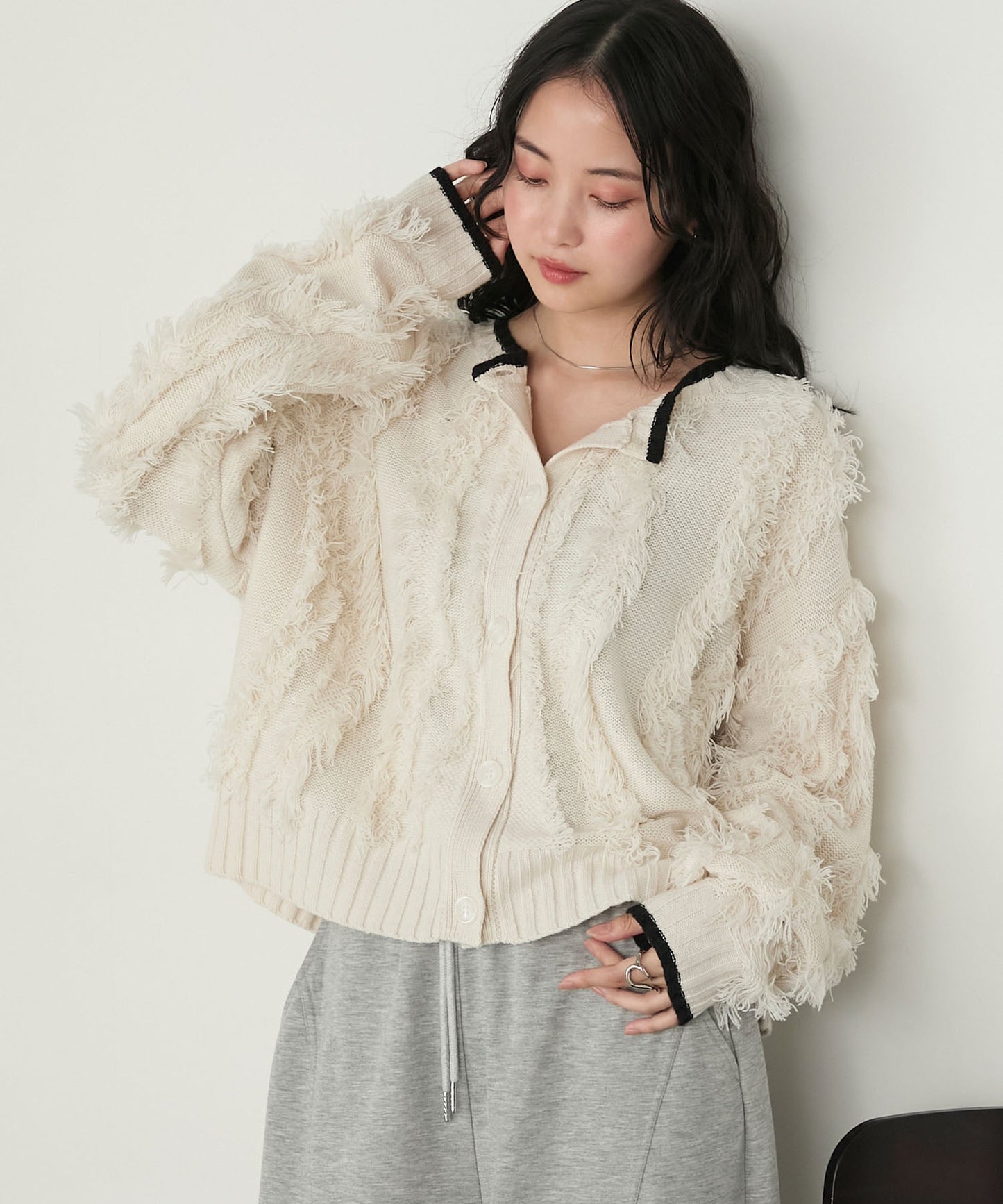 現貨 Frilled Knit Cardigan