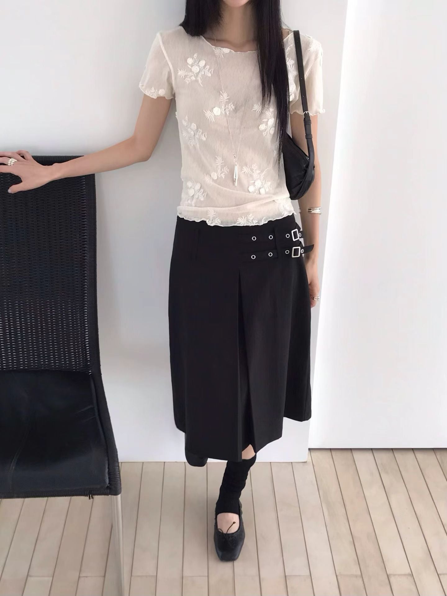 Wildflower Sheer Top / 必買！夏天必備刺繡Top ִֶָ𓂃 ࣪˖ ִִֶֶָ🥀་༘࿐