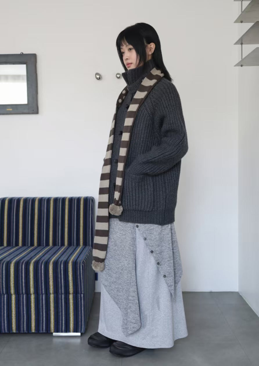 現貨 Button Skirt #Grey