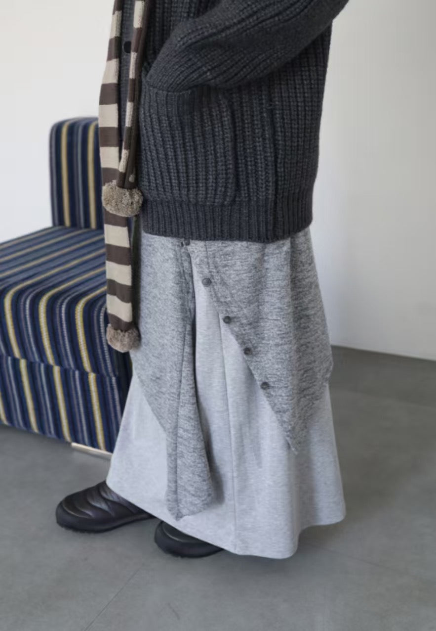 現貨 Button Skirt #Grey