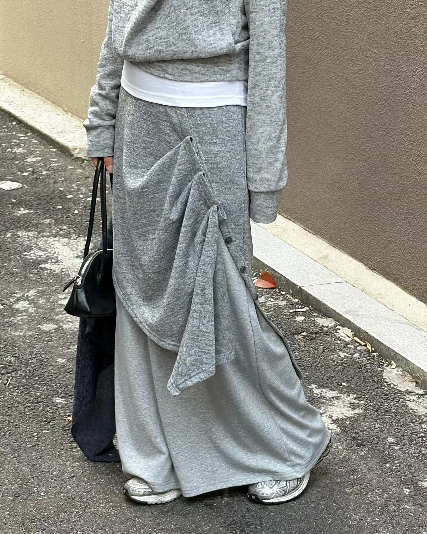 現貨 Button Skirt #Grey