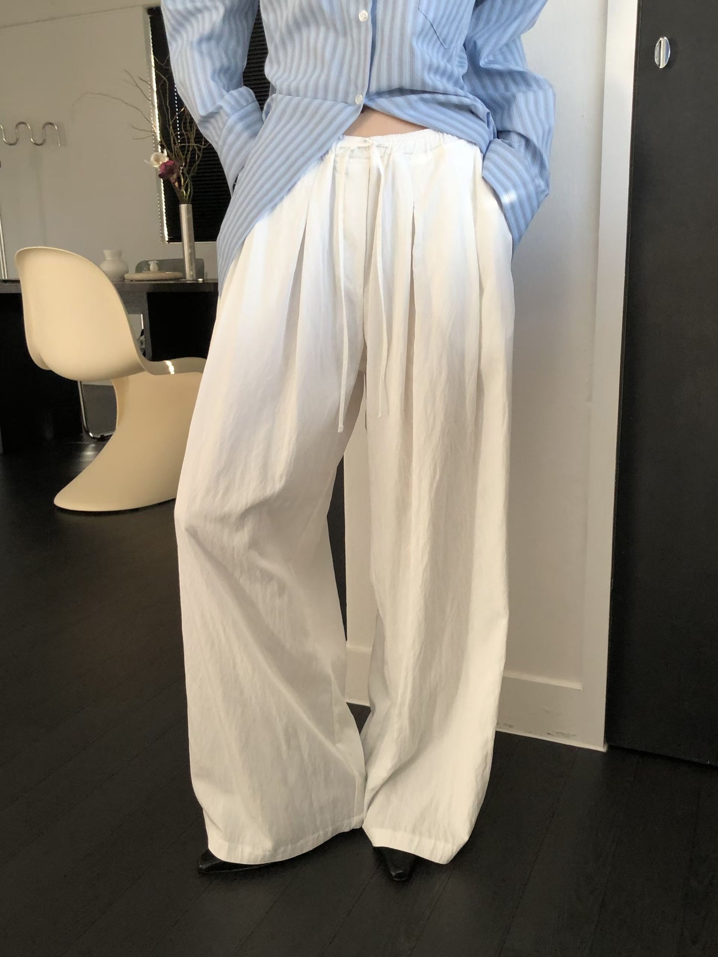 Cracked Wide Slacks / 大推清爽卡其綠🍐🍀