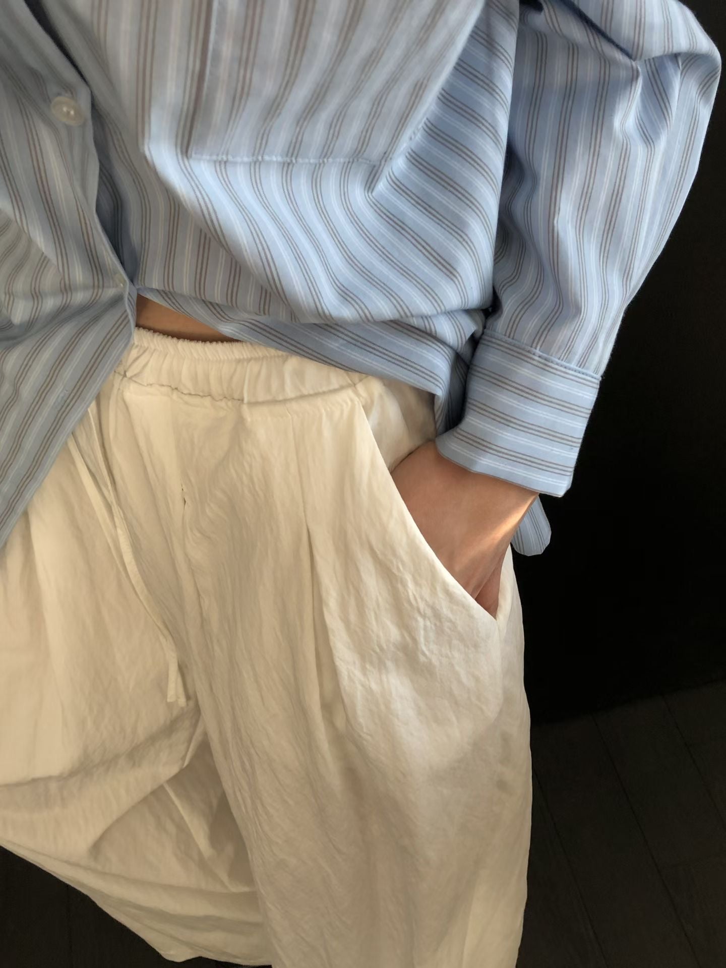 Cracked Wide Slacks / 大推清爽卡其綠🍐🍀