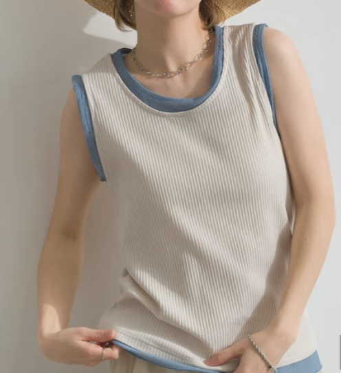 Sheer Ribbed Tank Top🪽